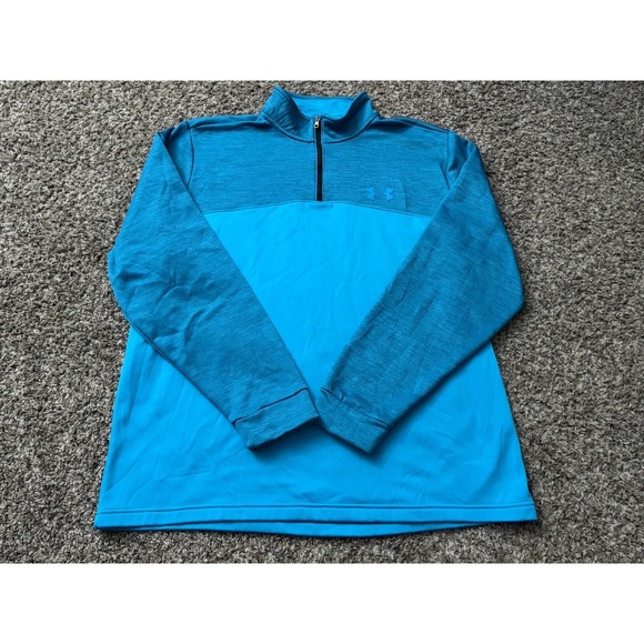 Under Armour Other - Under Armour 1/4 Zip Cold Gear Pullover Sweatshirt Blue Loose Fit Men's Size 2XL